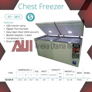 GEA AB-600-R AB-600R AB600R AB-600 MESIN PENDINGIN - PEMBEKU PENYIMPAN ICE CREAM DAGING BEKU SEAFOOD NUGGET DLL 500 LITER