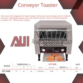 GETRA ECT-2430 CONVEYOR TOASTER / MESIN PEMANGGANG ROTI TAWAR / PANGGANGAN ROTI