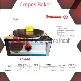 GETRA LCM-1G GAS CREPES MACHINE / MESIN CREPES / MESIN PEMBUAT CREPES
