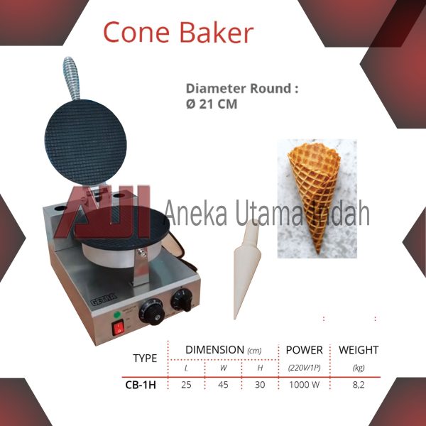 GETRA CB-1H CB1H CB 1H COMMERCIAL CONE BAKER - MESIN PEMBUAT ICE CREAM CONE - ICE CREAM SKIN MACHINE