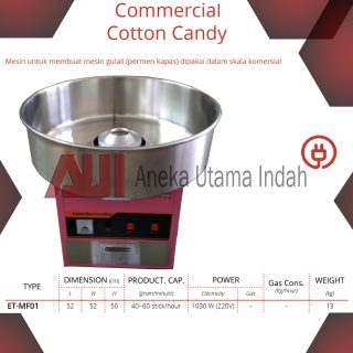 GETRA ET-MF01 ET MF01 ETMF 01 COMMERCIAL CANDY MACHINE MESIN PEMBUAT GULA KAPAS / MESIN GULALI / CANDY MACHINE