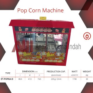 GETRA ET-POP6A-D ET POP6AD POPCORN MACHINE POPCORN MAKER ATAU MESIN POPCORN ATAU ALAT PEMBUAT POPCORN