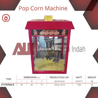 GETRA ET-POP6A-R POPCORN MACHINE - POPCORN MAKER - MESIN POPCORN - ALAT POP CORN