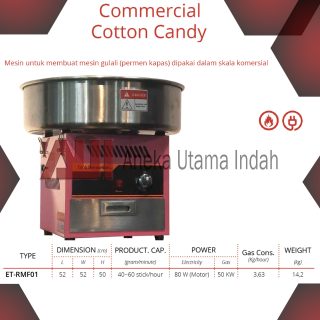 GETRA ET-RMF01 ET RMF01 ETRMF 01 COMMERCIAL CANDY MACHINE MESIN PEMBUAT GULA KAPAS PAKAI GAS / MESIN GULALI / CANDY MACHINE