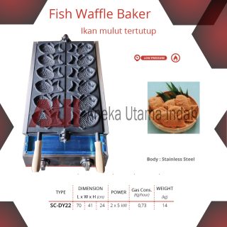 GETRA SC-DY22 SC- DY22 SCDY22 GAS FISH WAFFLE BAKER ATAU ALAT UNTUK MEMBUAT WAFFLE BERBENTUK IKAN ATAU CAKE FISH KUE IKAN DE