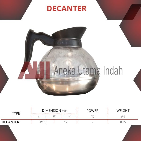GETRA DECANTER FOR COFFEE & TEA WARMER GETRA CM-0521 TEKO UNTUK MESIN PENGHANGAT KOPI DAN TEH