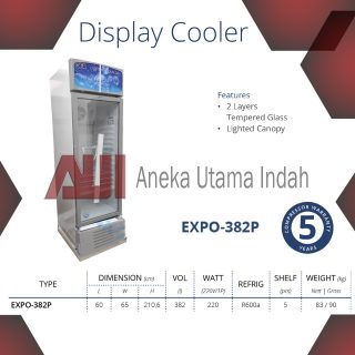 GEA EXPO-382P EXPO 382P EXPO 382 P 1 SATU PINTU SHOWCASE - DISPLAY COOLER - LEMARI KACA BERPENDINGIN - KULKAS KACA - TEMPAT PROMOSI MINUMAN PENDINGIN
