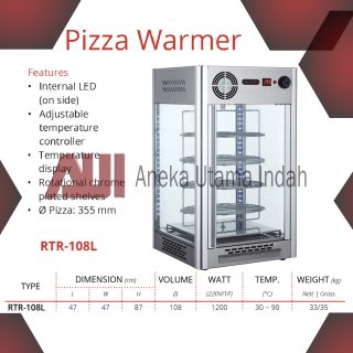 GETRA RTR-108L ELECTRIC PIZZA WARMER - MESIN SHOWCASE PEMAJANG & PENGHANGAT PIZZA 108 LITER