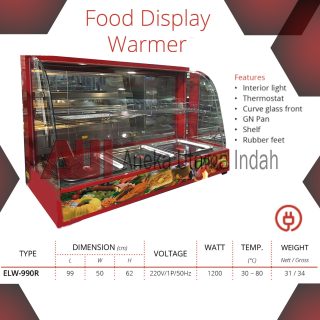 GETRA ELW-990R FOOD DISPLAY WARMER MESIN PENGHANGAT DAN PEMAJANG MAKANAN FAST FOOD