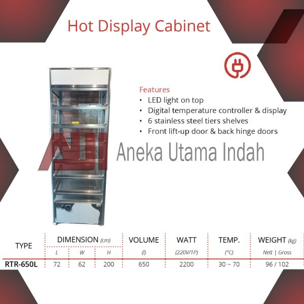 GETRA RTR-650L RTR 650L HOT DISPLAY CABINET ATAU CABINET FOOD WARMER ATAU CABINET PENGHANGAT MAKANAN