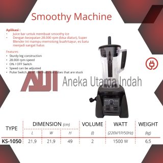GETRA KS-1050 HEAVY DUTY BLENDER - JUICE BAR UNTUK MEMBUAT SMOOTHY ICE -BLENDER KAPASITAS 2 LITER - KS 1050 KS1050