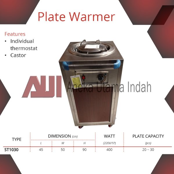 GETRA ST1030 PLATE WARMER - MESIN PENGHANGAT PIRING - ALAT MENGHANGATKAN PIRING KAPASITAS 20 - 30 PCS - ST-1030 ST 1030