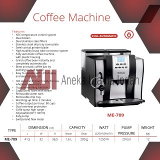 GETRA ME-709 ME 709 ME709 COFFEE MACHINE - MESIN PEMBUAT KOPI HITAM OTOMATIS DARI BIJI KOPI