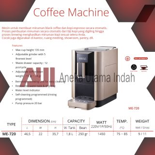 GETRA ME-720 COFFEE MACHINE/MESIN PEMBUAT KOPI HITAM DARI BIJI