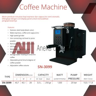 GETRA SN-3099 COFFEE MACHINE / MESIN PEMBUAT KOPI SEMI OTOMATIS