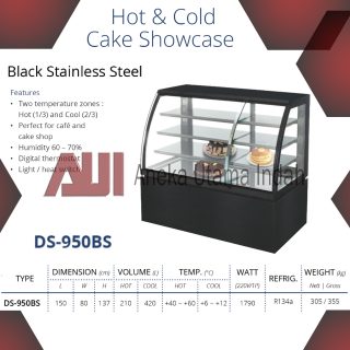 GEA DS-950BS HOT COOL CAKE SHOWCASE DISPLAY KUE KOMBINASI PANAS DINGIN
