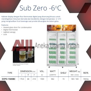 GEA EXPO-1500BC DISPLAY COOLER / BEER COOLER / SHOWCASE KHUSUS UNTUK MENYIMPAN BEER