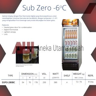 GEA EXPO-280BC DISPLAY COOLER / BEER COOLER / SHOWCASE KHUSUS UNTUK MENYIMPAN BEER
