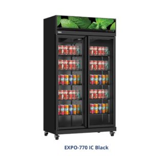 GEA EXPO-770 IC BLACK DISPLAY COOLER / KULKAS KACA BERDIRI / SHOWCASE 2 PINTU KACA / PENDINGIN MINUMAN