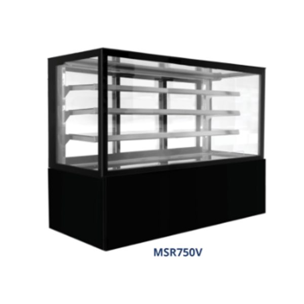 GEA MSR750V RECTANGULAR CAKE SHOWCASE BLACK / PEMAJANG & PENDINGIN KUE