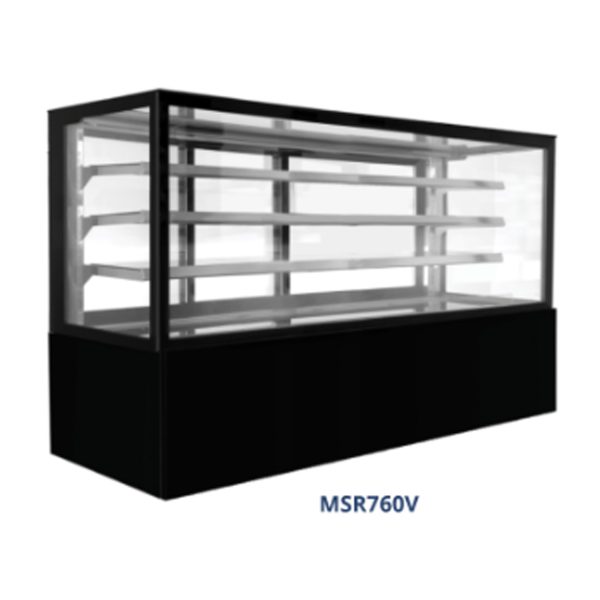 GEA MSR760V RECTANGULAR CAKE SHOWCASE BLACK / PEMAJANG & PENDINGIN KUE