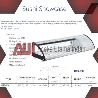 GEA RTS-63L SUSHI SHOWCASE / TEMPAT DISPLAY SUSHI / PEMAJANG SUSHI