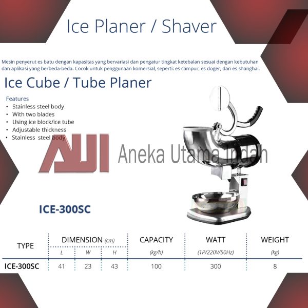 GEA ICE-300SC MESIN ICE CRUSHER / ICE PLANNER / MESIN SERUT ES