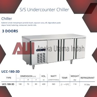 GEA UCC-180-3D SS KITCHEN REFRIGERATION UNDERCOUNTER CHILLER