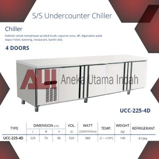 GEA UCC-225-4D SS KITCHEN REFRIGERATION UNDERCOUNTER CHILLER