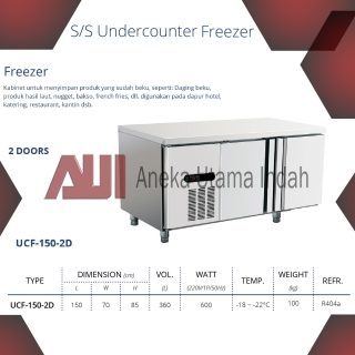 GEA UCF-150-2D STAINLESS STEEL KITCHEN REFRIGERATION UNDERCOUNTER FREEZER