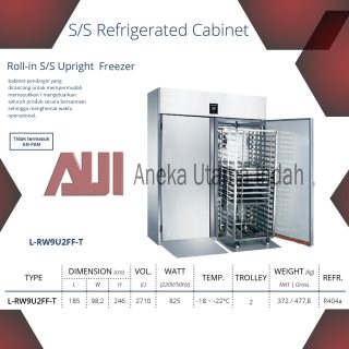 GEA L-RW9U2FF-T ROLL IN SS UPRIGHT FREEZER/ KULKAS KOMERSIAL TROLY