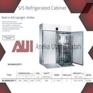 GEA M-RW9U2FF-T ROLL IN SS UPRIGHT CHILLER / KULKAS KOMERSIAL TROLY