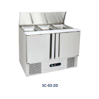 GEA SC-03-2D STAINLESS STEEL UNDER COUNTER CHILLER FOR SALADS AND PIZZA