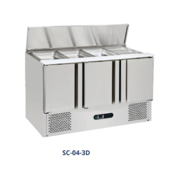 GEA SC-04-3D STAINLESS STEEL UNDER COUNTER CHILLER FOR SALADS AND PIZZA